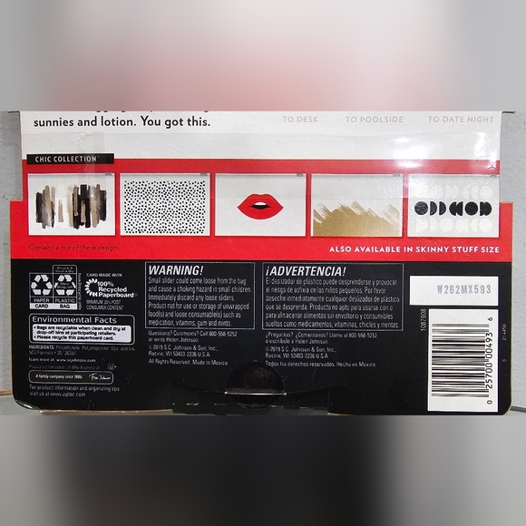 Ziploc contain the clutter Chic Collection reusable accessory bags 5 Pack - Picture 7 of 7